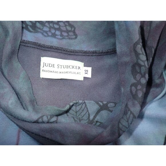 Jude Stuecker Organic Cotton Tunic Gray Blue Handmade Long Sleeve Womens XS Boho - Picture 6 of 6